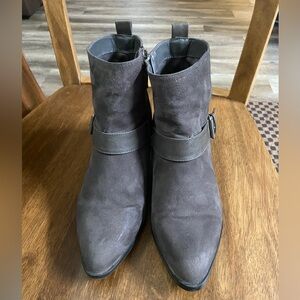 Qupid Charcoal Ankle Booties